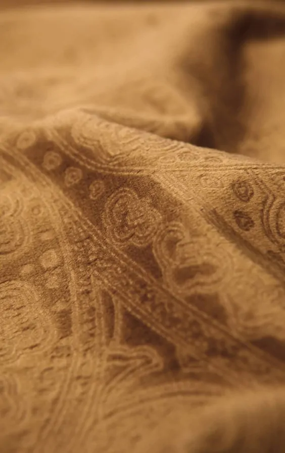 Gold Paisley Velvet Tuxedo with Black Trousers thumbnail 8