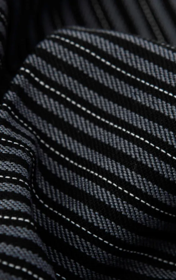 Black & Grey Striped Slim Fit Morning Suit Trousers - photo 3