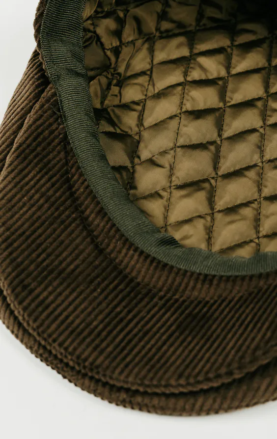 Olive Green Classic Corduroy Flat Cap - photo 2