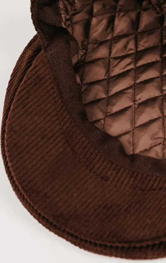 Brown Classic Corduroy Flat Cap