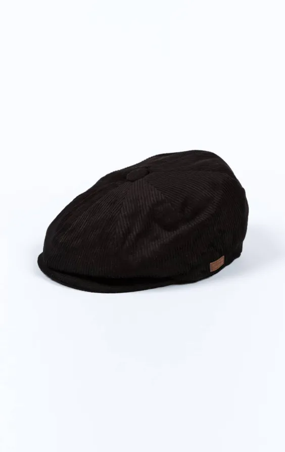 Black Corduroy Newsboy Cap Black Corduroy Newsboy Cap