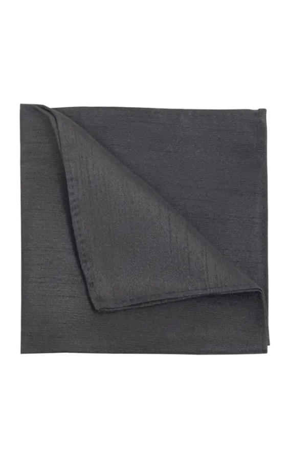 Dark Grey Dupion Handkerchief Dark Grey Dupion Handkerchief