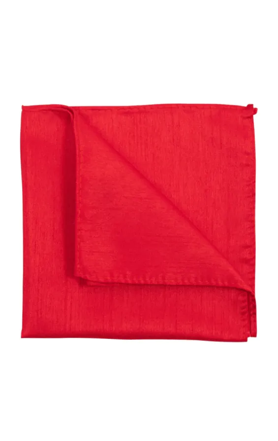 Crimson Red Dupion Handkerchief Crimson Red Dupion Handkerchief