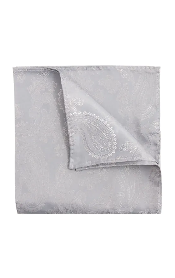 Silver Paisley Handkerchief Silver Paisley Handkerchief