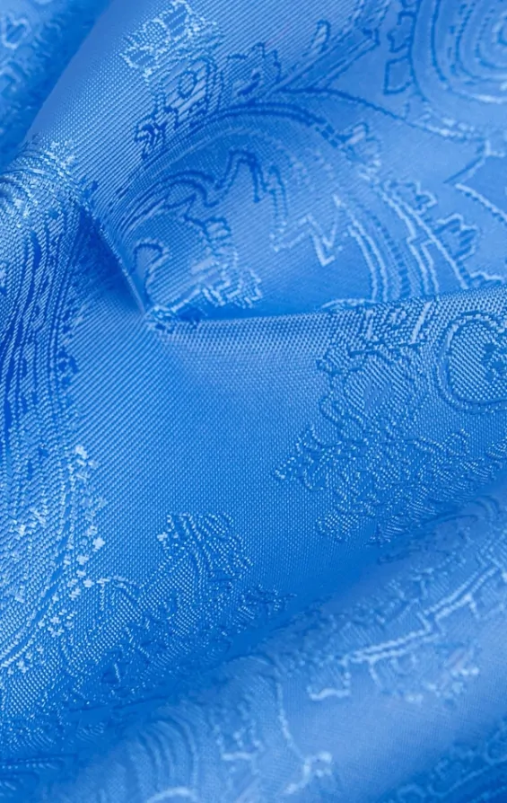 Dobell Royal Blue Paisley Handkerchief | Dobell