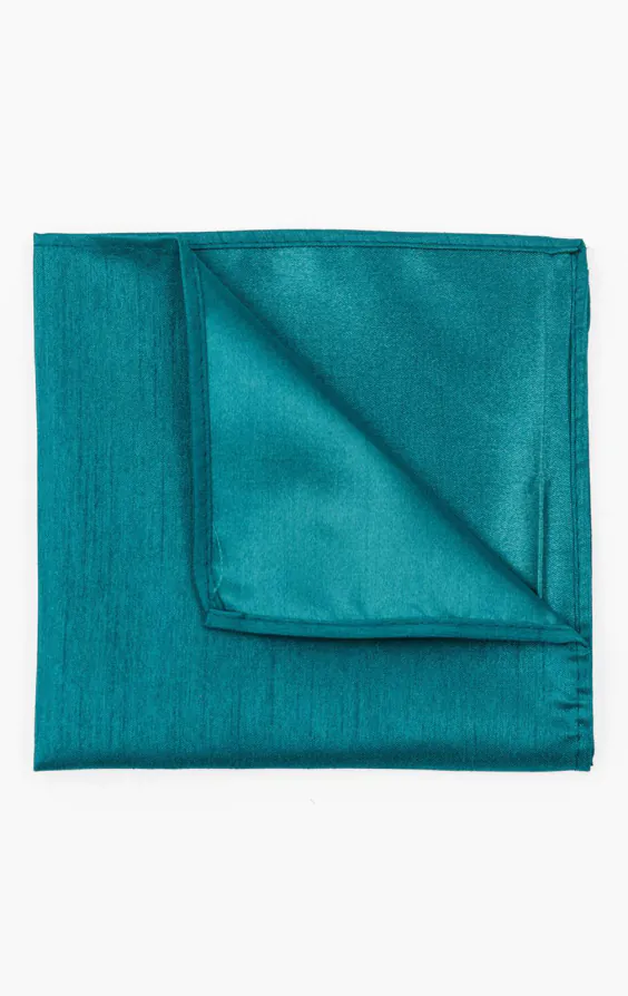 Turquoise Dupion Handkerchief Turquoise Dupion Handkerchief