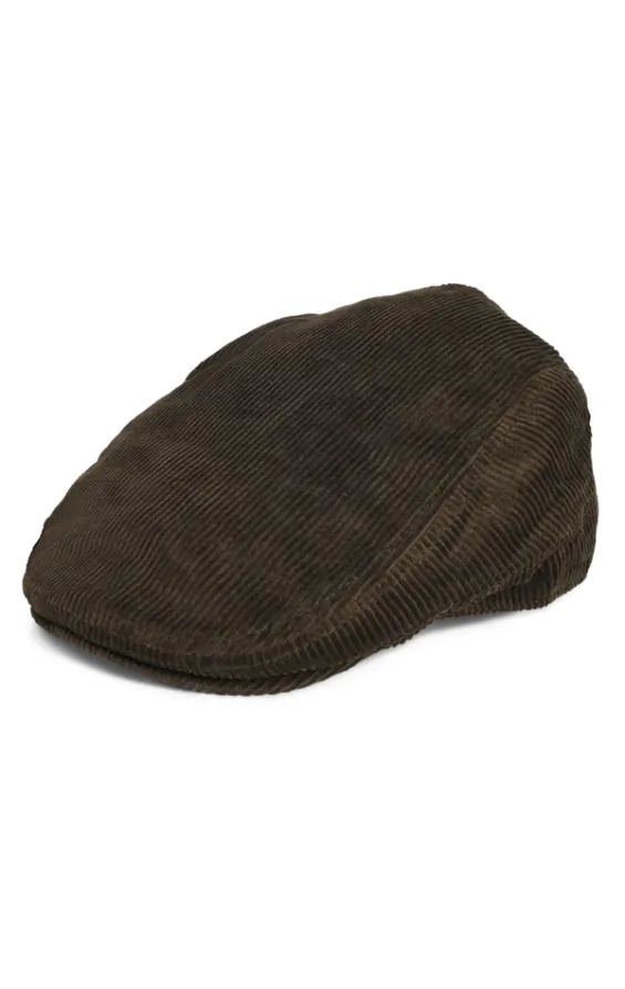 Brown corduroy flat cap on sale