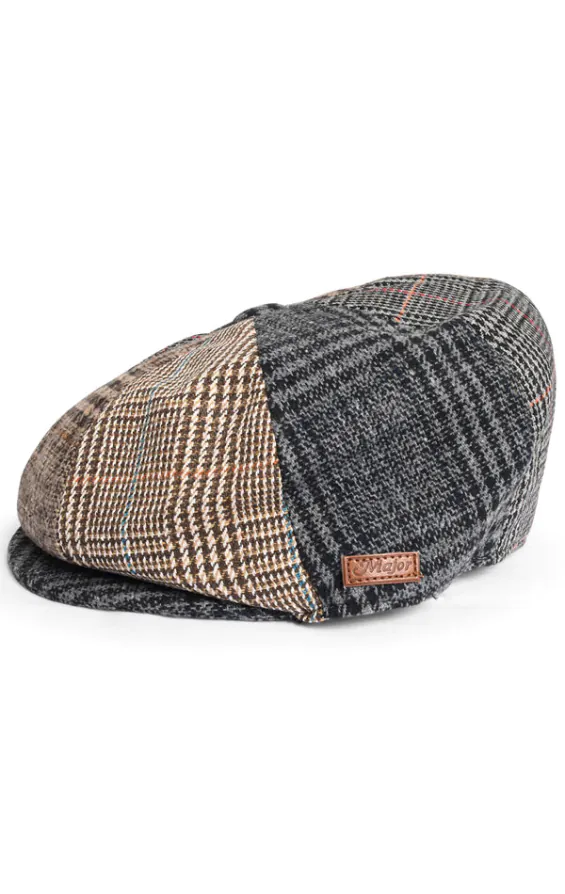 Multi Patch Tweed 8 Piece Newsboy Cap - photo 2 Multi Patch Tweed 8 Piece Newsboy Cap - photo 2