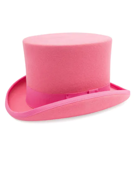 Pink 100% Wool Classic Top Hat