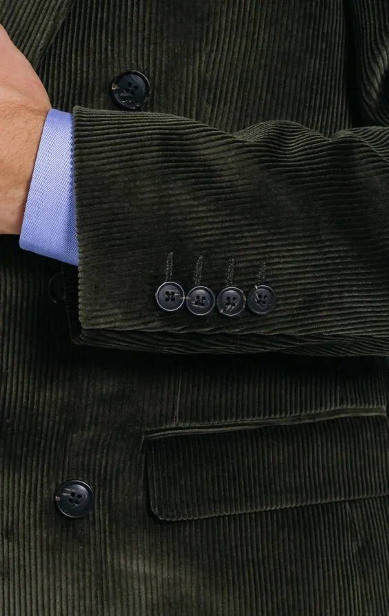 Double Breasted Green Corduroy Suit thumbnail 4
