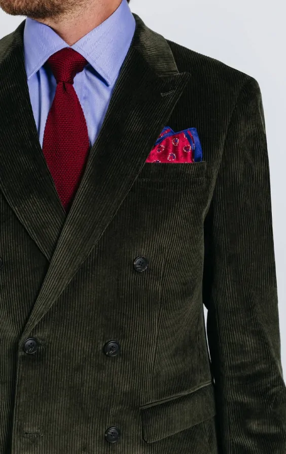 Double Breasted Green Corduroy Suit thumbnail 5