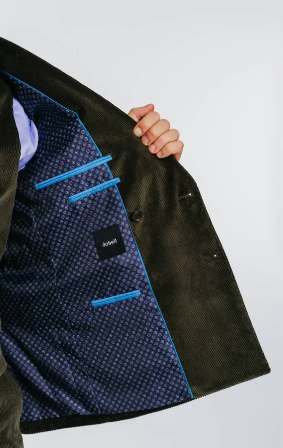 Double Breasted Green Corduroy Suit thumbnail 6