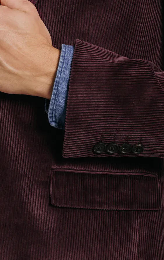 Burgundy Corduroy Suit thumbnail 4