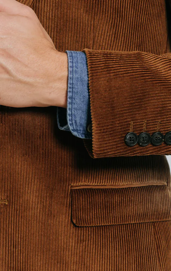 Mid Brown Corduroy Jacket thumbnail 3