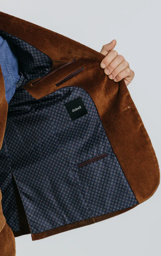 Mid Brown Corduroy 3 Piece Suit thumbnail 6