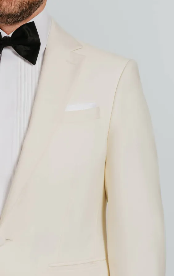 White Notch Lapel Tuxedo Jacket - photo 3 White Notch Lapel Tuxedo Jacket - photo 3
