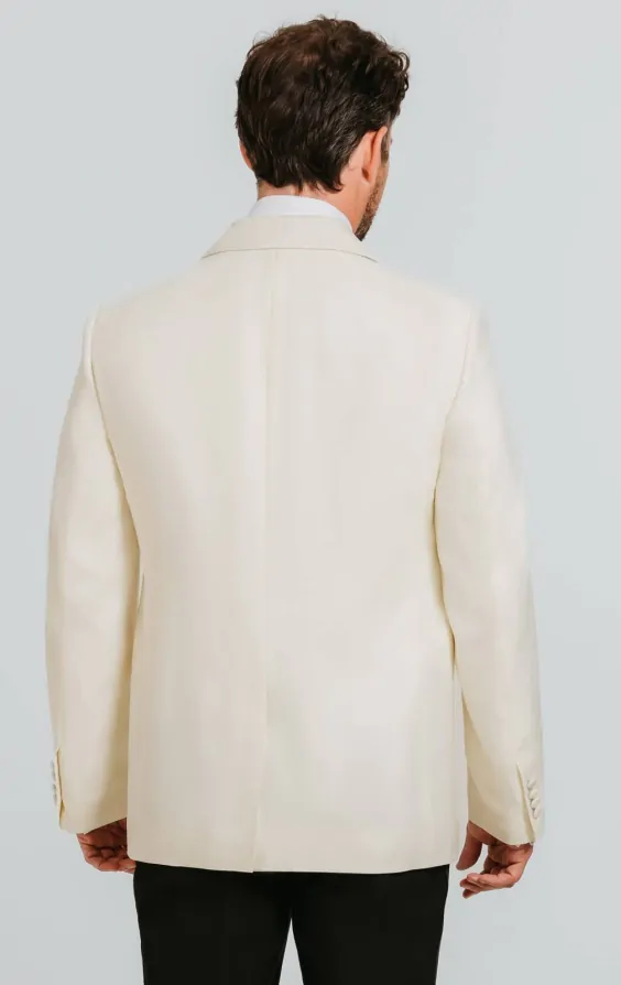 White Shawl Lapel Tuxedo Jacket thumbnail 2