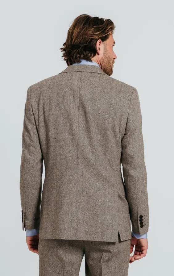 Brown Herringbone Tweed 3 Piece Suit - photo 2 Brown Herringbone Tweed 3 Piece Suit - photo 2