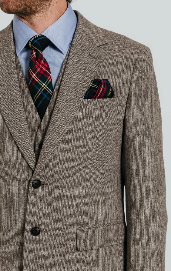 Brown Herringbone Tweed 3 Piece Suit - photo 4 Brown Herringbone Tweed 3 Piece Suit - photo 4
