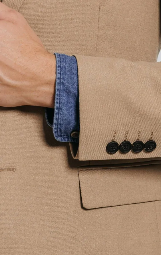 Camel Twill Suit Jacket thumbnail 3