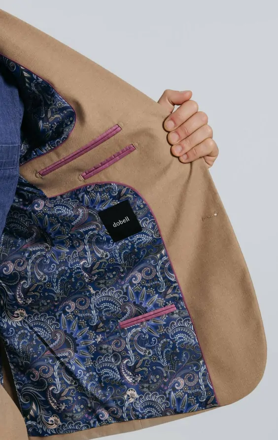 Camel Twill Suit Jacket thumbnail 5