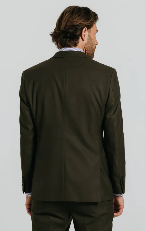 Dark Green Twill Suit Jacket - photo 1 Dark Green Twill Suit Jacket - photo 1