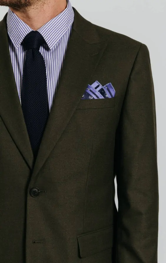Dark Green Twill Suit Jacket thumbnail 4