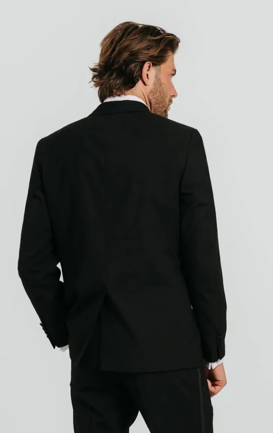 Black Double Breasted 3 Piece Tuxedo thumbnail 3