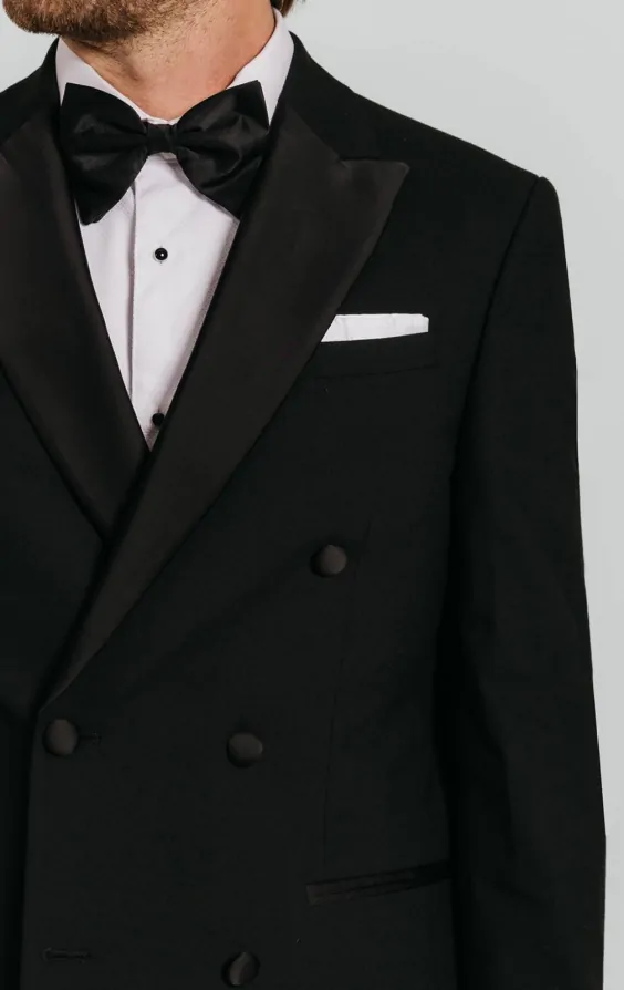 Black Double Breasted Dinner Jacket thumbnail 4