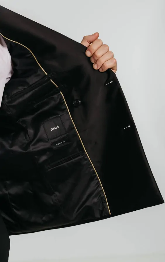 Black Double Breasted Dinner Jacket thumbnail 5