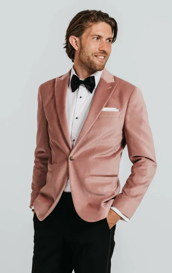 Blush Pink Velvet Jacket