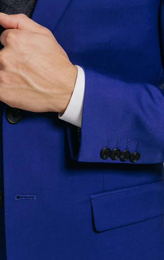 Bright Blue 3 Piece Suit thumbnail 4