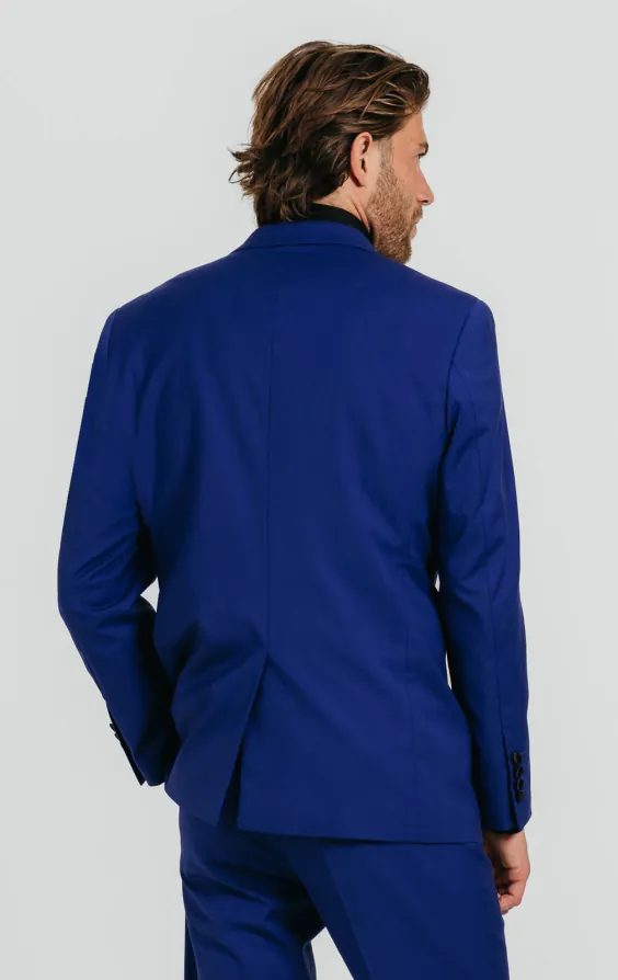 Bright Blue Dinner Jacket with Peak Lapel - photo 1
