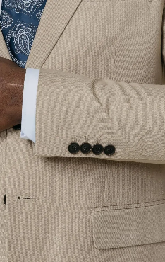 Stone Sharkskin Slim Fit Suit Jacket thumbnail 3