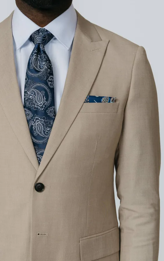 Stone Sharkskin Slim Fit Suit Jacket - photo 3