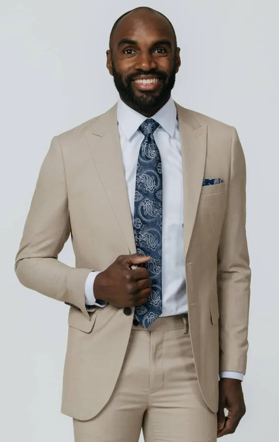 Stone Sharkskin Slim Fit Suit Jacket primary image