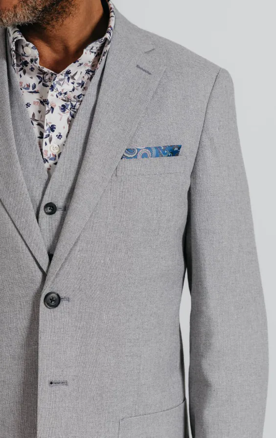 Light Grey Linen Suit Jacket - photo 3