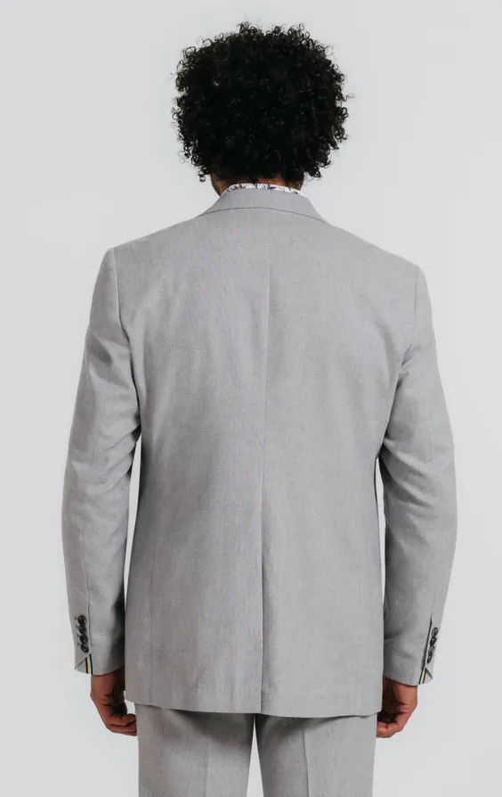 Light Grey Linen Suit Jacket - photo 5 Light Grey Linen Suit Jacket - photo 5