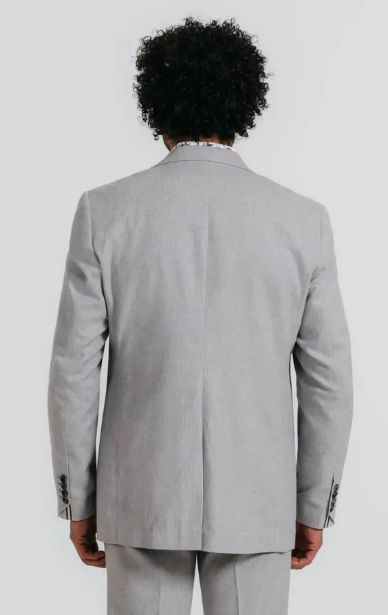 Light Grey Linen 3 Piece Suit thumbnail 6
