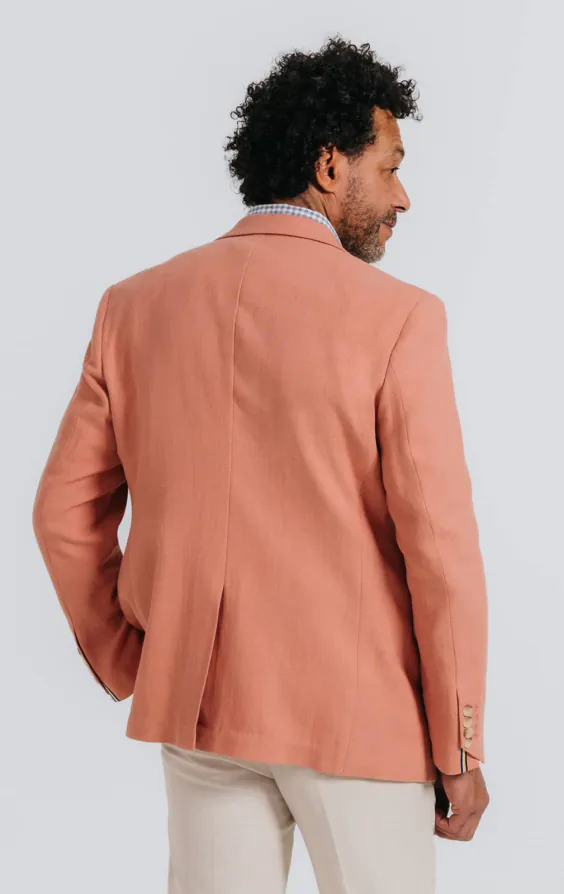 Coral Linen Twill Jacket - photo 3