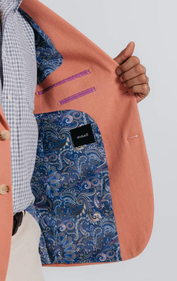 Coral Linen Twill Jacket - photo 6