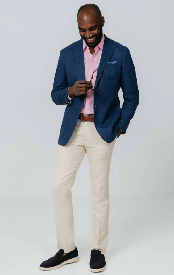 Navy Textured Jacket thumbnail 2