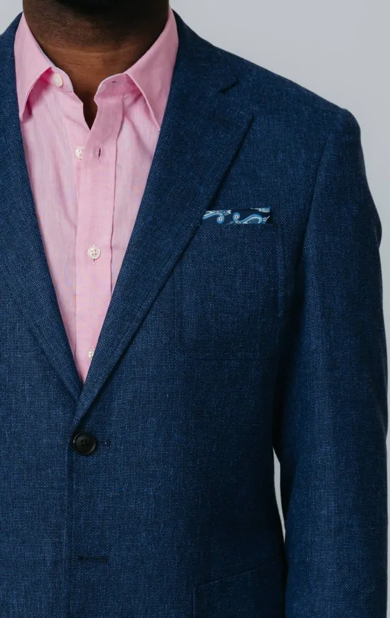 Navy Textured Jacket thumbnail 4