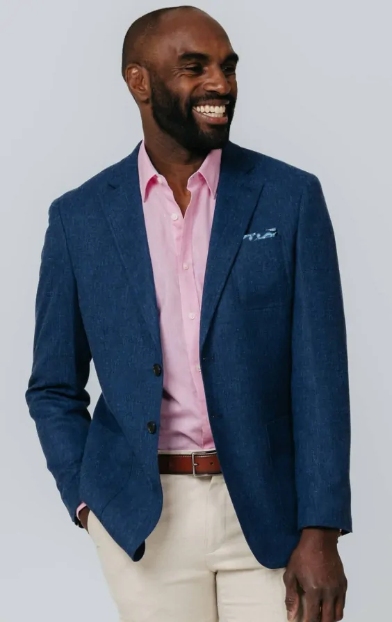 Navy Textured Jacket primary image