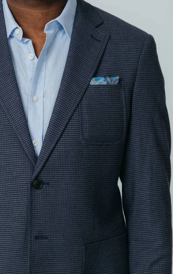 Navy Puppytooth Check Jacket - photo 3