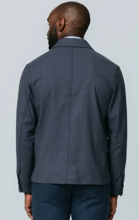 Navy Puppytooth Check Safari Jacket thumbnail 6