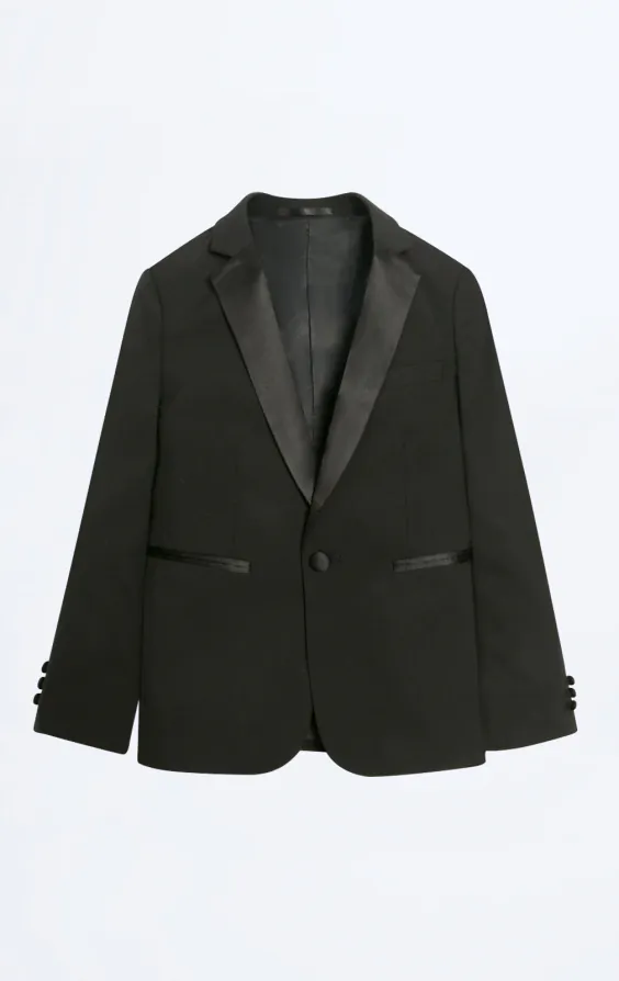 Boys Black Dinner Jacket with Notch Lapel - photo 1 Boys Black Dinner Jacket with Notch Lapel - photo 1
