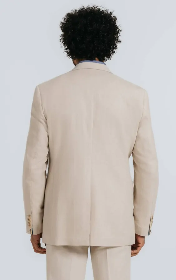 Oatmeal Linen Herringbone Suit thumbnail 3