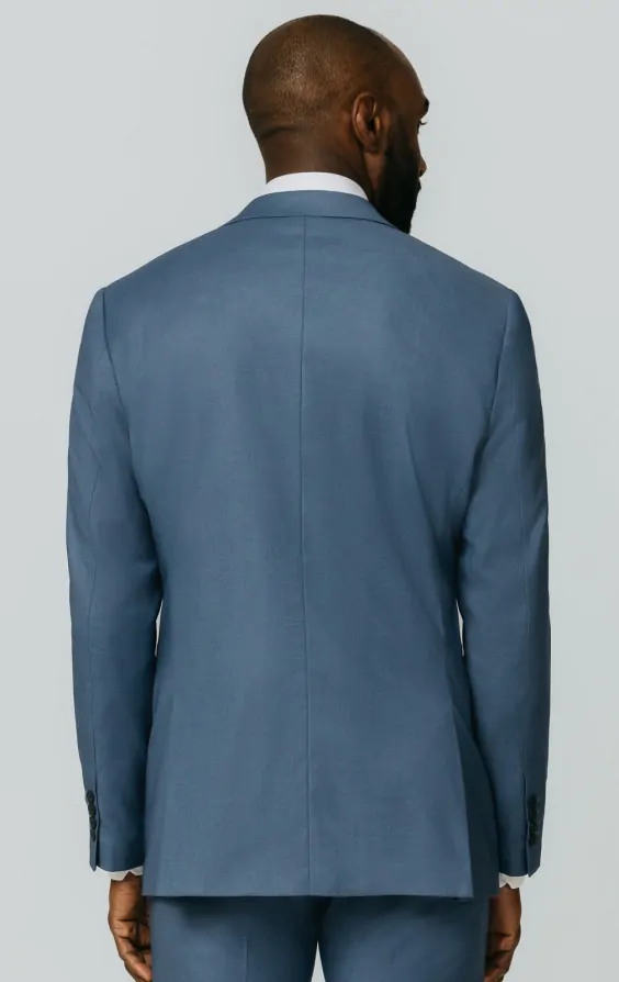 Blue Sharkskin 3 Piece Suit thumbnail 6