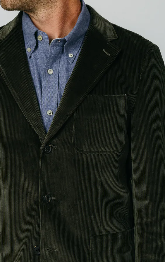 Green Corduroy Jacket with Patch Pockets - photo 6 Green Corduroy Jacket with Patch Pockets - photo 6
